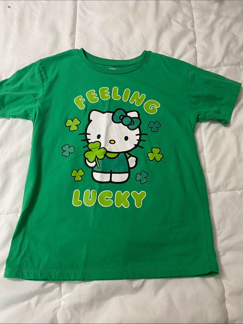 Hello Kitty Green 'Feeling Lucky' Shamrock Tee-139
